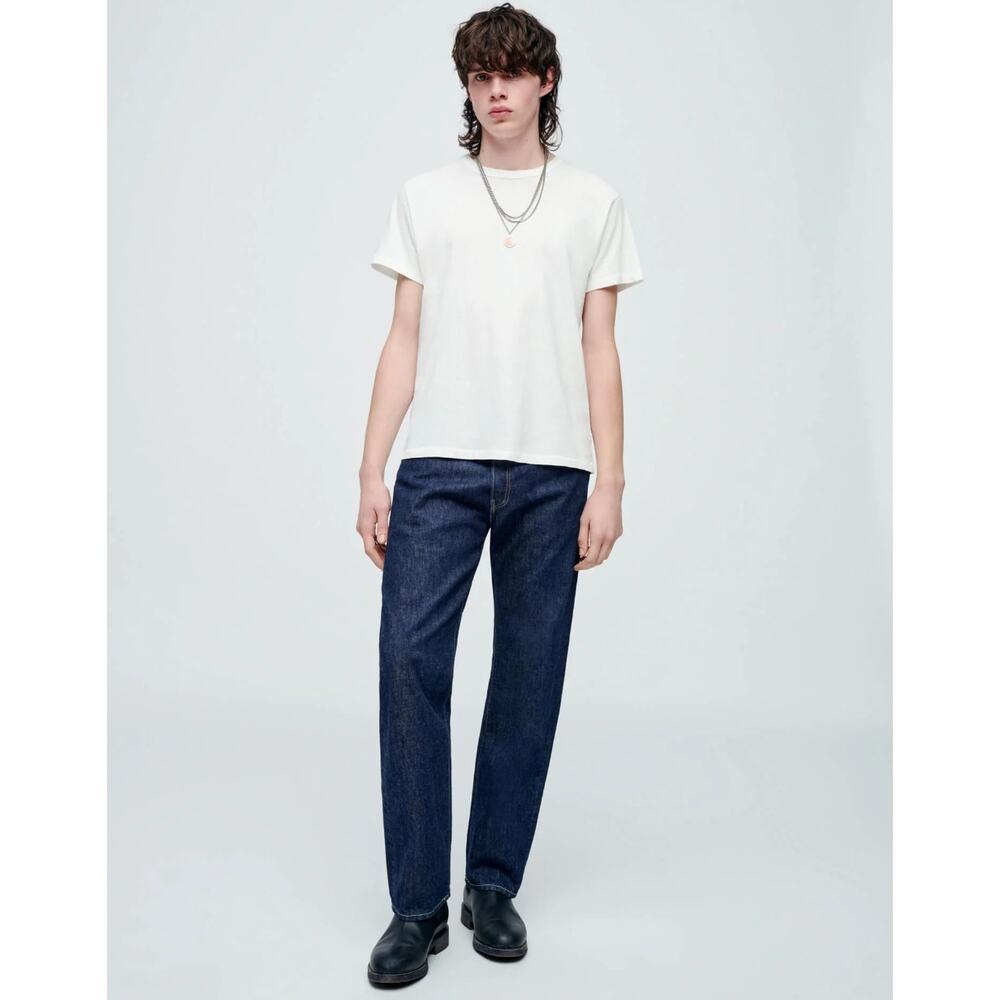 RE/DONE Size 32 Men's 50s Straight Rinse Wash $285 msrp Dark Blue Jeans G14-1